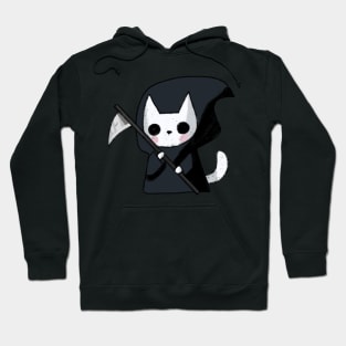 Grim reaper cat drawing Hoodie